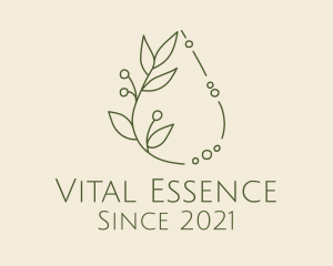 Essence - Leaf Oil Drop logo design