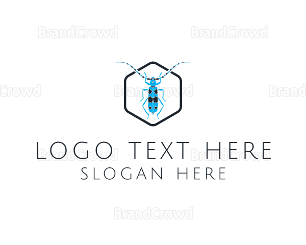 Blue Long Beetle Logo