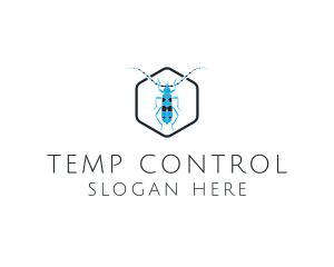 Blue Long Beetle logo design