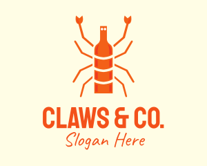 Orange Lobster Cuisine  logo design