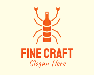 Orange Lobster Cuisine  logo design