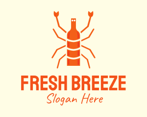 Orange Lobster Cuisine  logo design