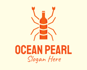Shellfish - Orange Lobster Cuisine logo design