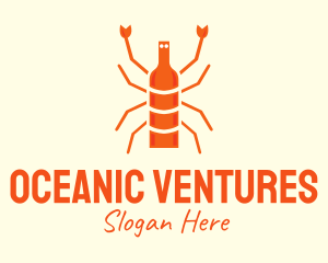 Orange Lobster Cuisine  logo design