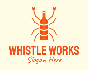 Whistle - Orange Lobster Cuisine logo design