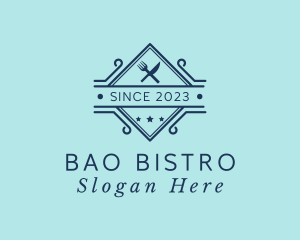 Kitchen Utensils Bistro  logo design