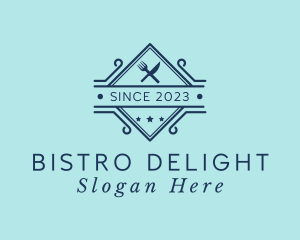 Kitchen Utensils Bistro  logo design