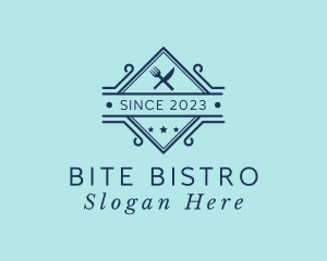 Kitchen Utensils Bistro  logo design