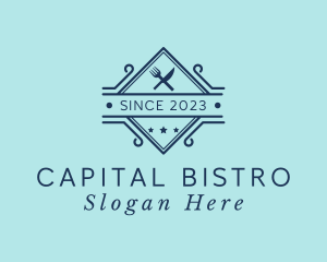 Kitchen Utensils Bistro  logo design