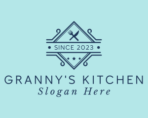 Kitchen Utensils Bistro  logo design