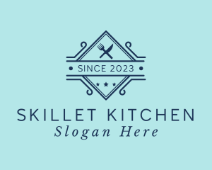 Kitchen Utensils Bistro  logo design