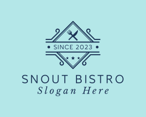 Kitchen Utensils Bistro  logo design