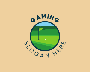 Putt - Golf Flag Badge logo design