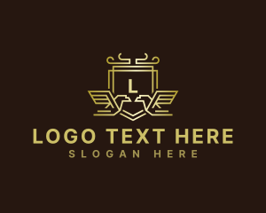 Luxury - Royal Eagle Shield logo design