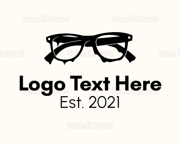 Melt Dripping Eyeglasses Logo
