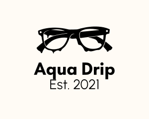 Drip - Melt Dripping Eyeglasses logo design