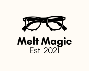 Melt Dripping Eyeglasses logo design