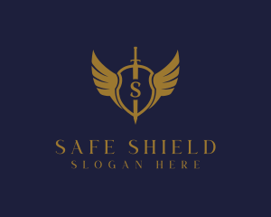 Royal Shield Wings logo design