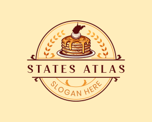 Pancakes West Virginia  logo design