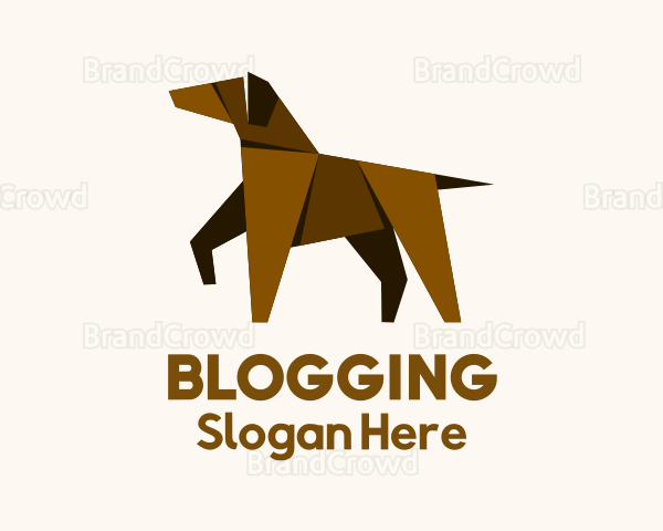 Brown Dog Origami Logo