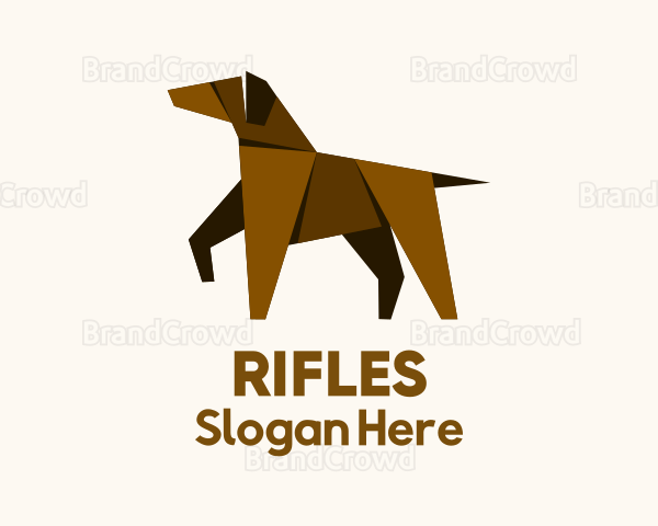 Brown Dog Origami Logo