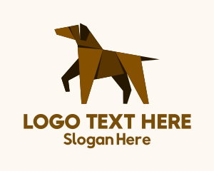 Brown Dog Origami Logo