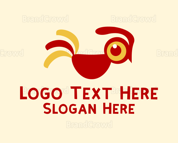 Cute Rooster Chicken Logo