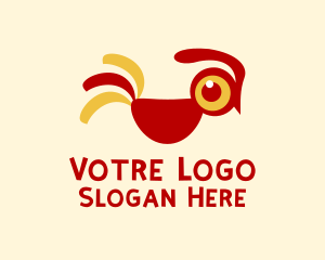 Cute Rooster Chicken  Logo