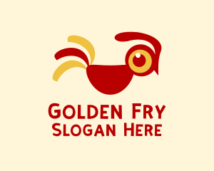 Cute Rooster Chicken  logo design