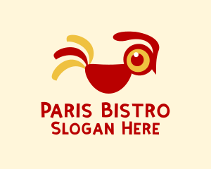 Cute Rooster Chicken  logo design