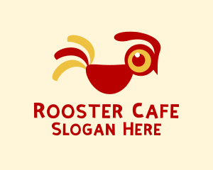 Cute Rooster Chicken  logo design