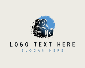 Vintage - Filming Vintage Camera Photography logo design