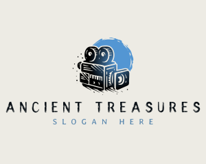 Filming Vintage Camera Photography logo design