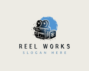 Filming Vintage Camera Photography logo design