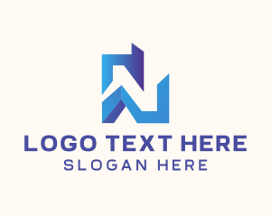 Tech Startup Letter N  logo design