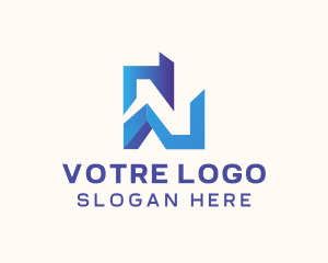 Tech Startup Letter N  Logo