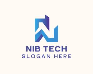 Tech Startup Letter N  logo design