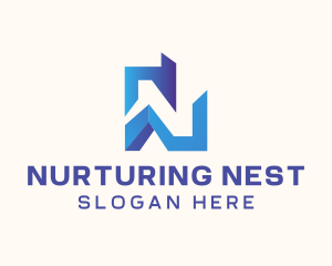 Tech Startup Letter N  logo design