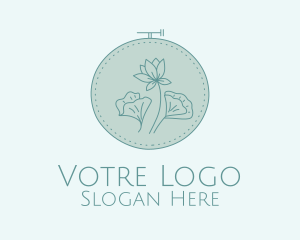 Blue Floral Embroidery  Logo