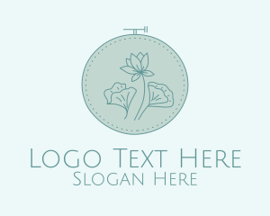 Blue Floral Embroidery  Logo