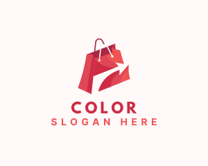 Shopper - Online Shopping Bag Arrow logo design
