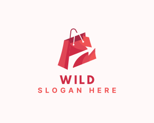 Digital - Online Shopping Bag Arrow logo design