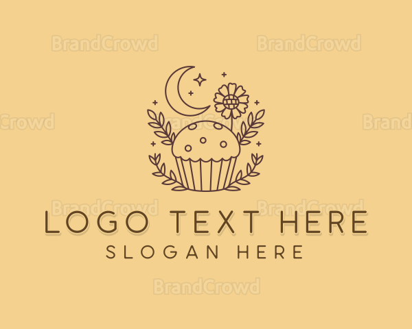 Floral Cupcake Bakery Logo