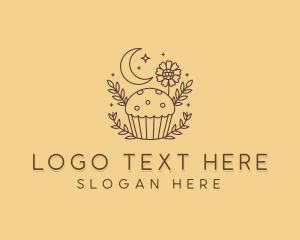 Floral Cupcake Bakery Logo