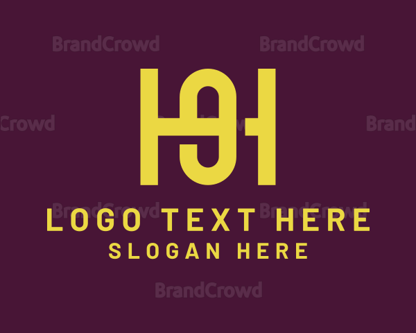 Minimalist Outline Letter HO Business Logo