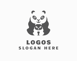 Panda Bear & Cub Logo