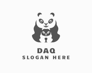 Panda Bear & Cub Logo