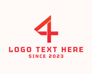 Company - Geometric Number 4 Company Firm logo design