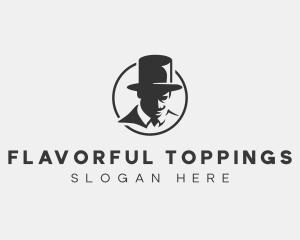 Stylish Gentleman Top Hat logo design