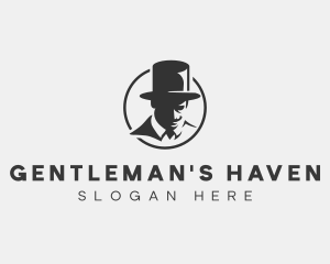 Stylish Gentleman Top Hat logo design